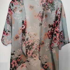 Floral Sheer Kimono Cardigan